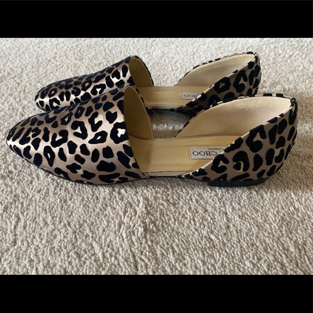 Jimmy Choo D’orsay Leopard Print Flats